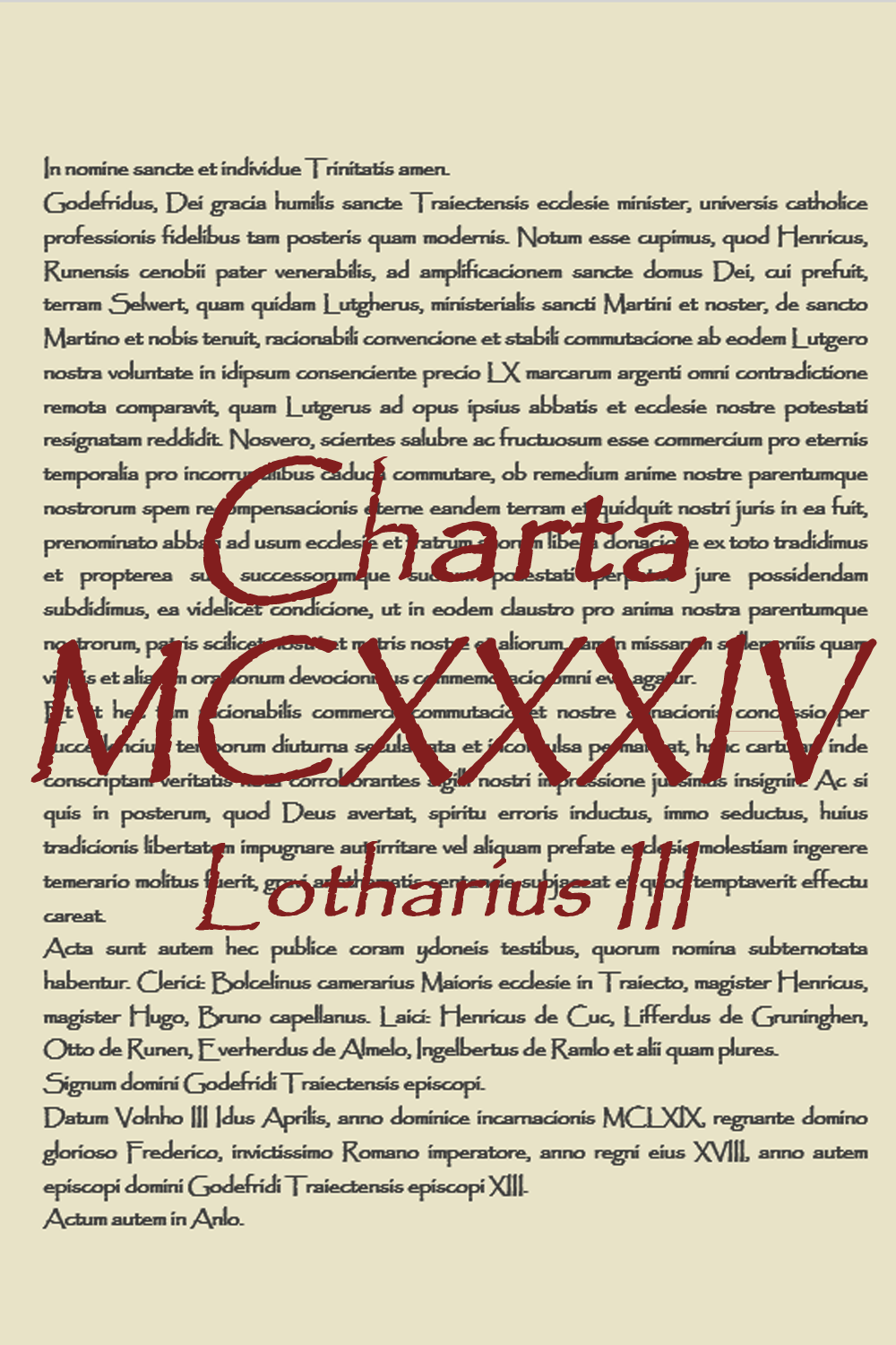 Charta 1134 Lotharius III