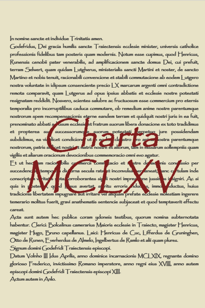 Charta 1165